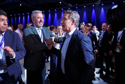 Alberto Núñez Feijóo, a su llegada a la sesión de clausura del XXI Congreso Nacional del PP.
