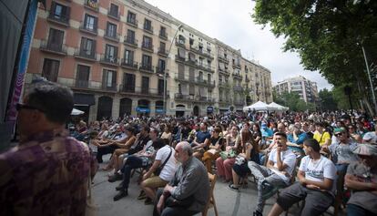 Uno de los conciertos de las  12 horas de Jazz en la Ronda Sant Antoni que organiza el Taller de Musics. 