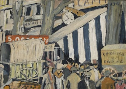 Entoldado (La Feria), fechado en 1917, de Torres-García