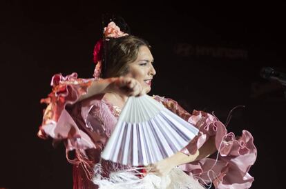 La cantaora granadina Estrella Morente, sobre el escenario del Teatro Circo Price de Madrid.