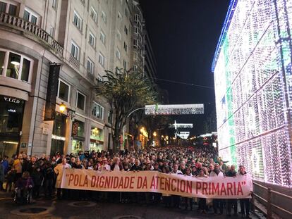 Momento de la manifestación en Vigo.