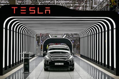 Modelo Y de Tesla en la factoría alemana de Gruenheide.