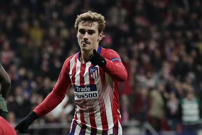 Antoine Griezmann tras hacer el 2 - 0 para el Atleti.