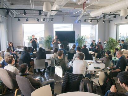 Los emprendedores de Launchpad en la sede de Google en San Francisco.