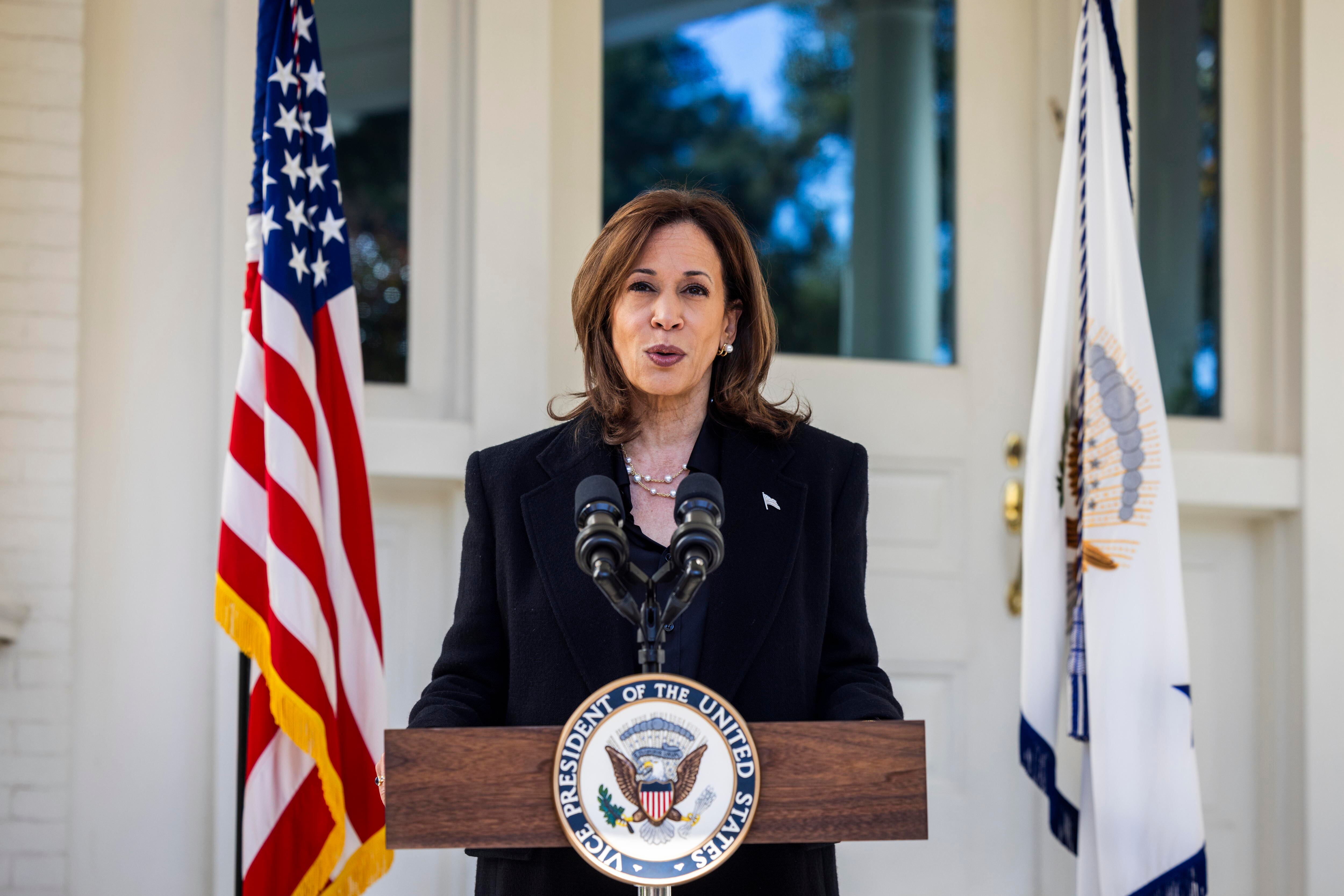 Kamala Harris presenta su “alegato final” contra Donald Trump donde el republicano dio una arenga el día del asalto al Capitolio 