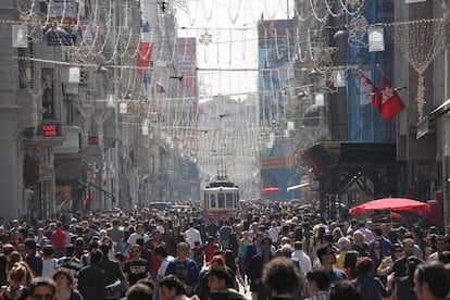 La avenida İstiklal.