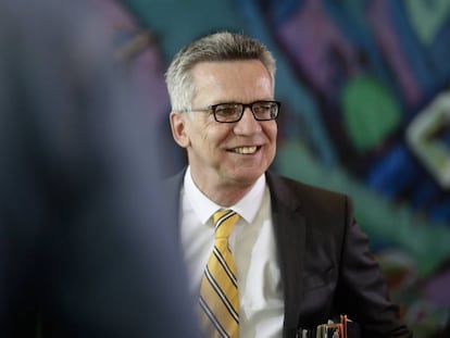 El ministro de Interior alemán, De Maizière, detallando la investigación