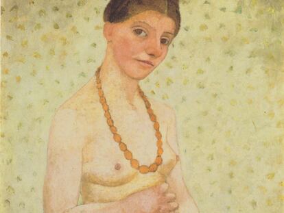 'Autorretrato en el sexto aniversario de boda', de Paula Modersohn-Becker.