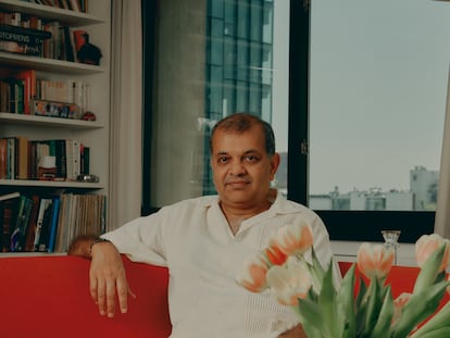 Suketu Mehta, photographed in his Manhattan apartment.