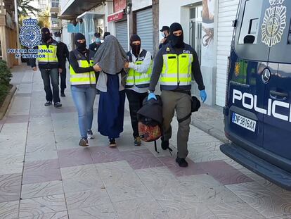 Cristina B following the arrest by the police.