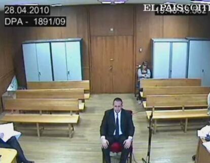 José Manuel Pinto testifica ante la juez en abril de 2010.