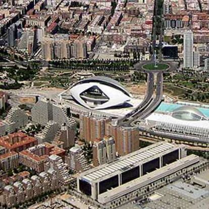 Una imagen aérea del Palau de les Arts de Valencia.