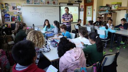 Alumnes en una escola pública de Madrid.