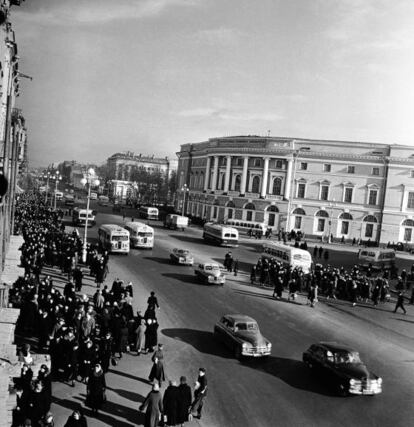 San Petersburgo, 1955, ciudad donde transcurre buena parte de la acción de 'La quinta columna'.