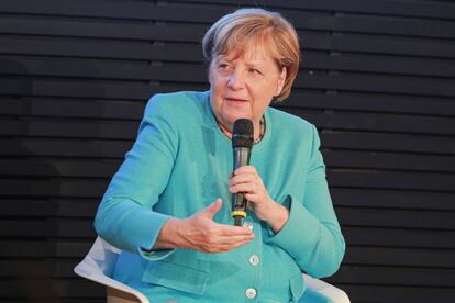 La canciller Angela Merkel, durante un debate reciente sobre los treinta años de la reunificación de Alemania.