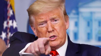 El presidente de EE UU, Donald Trump, en la Casa Blanca, el pasado 19 de marzo.