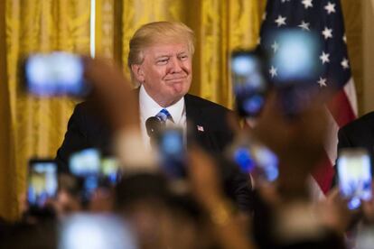 El presidente estadounidense Donald Trump en la Casa Blanca