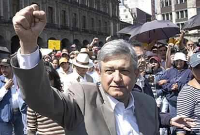 El alcalde de la capital mexicana, Andrés Manuel López Obrador, el pasado domingo.