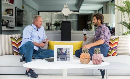 Bertín Osborne y Feliciano López, en una imagen del programa 'Mi casa es la tuya'.