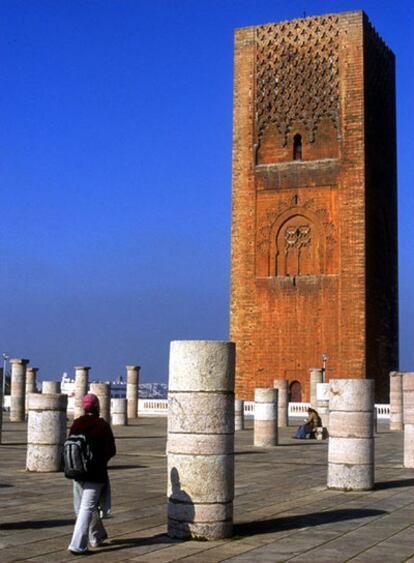 El alminar almohade de Hassan, en Rabat.