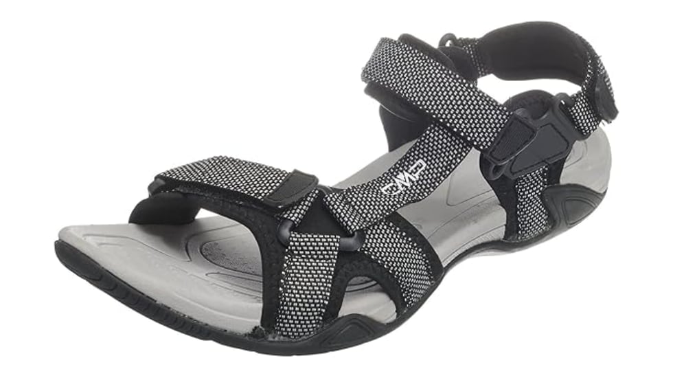 Chanclas deportivas de color gris.