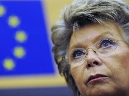 La vicepresidenta de la CE y responsable de Justicia, Viviane Reding. / EFE