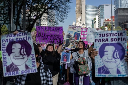Manifestación por el feminicidio de Sofía Morales