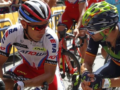 Purito y Valverde, durante la Vuelta a Espa&ntilde;a.