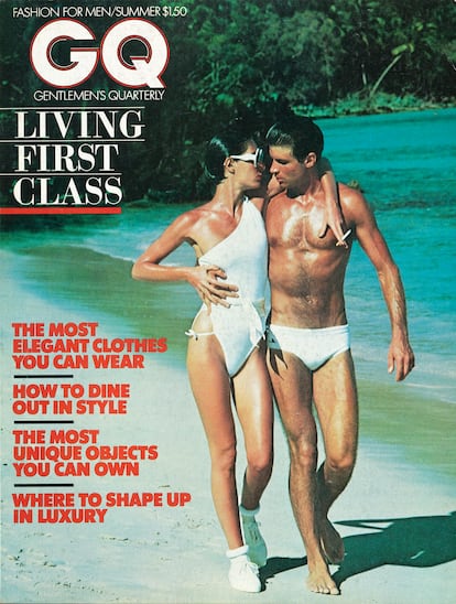 Portada de un ejemplar de GQ de los años setenta, cuando el 'speedo' era epítome de sensualidad.