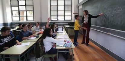 Una clase en un instituto de Zamora.