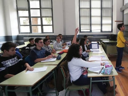 Una clase en un instituto de Zamora.