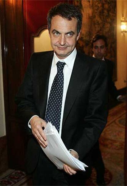 José Luis Rodríguez Zapatero, en el Congreso.