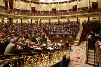 El hemiciclo, en una sesión plenaria del Congreso de los Diputados.