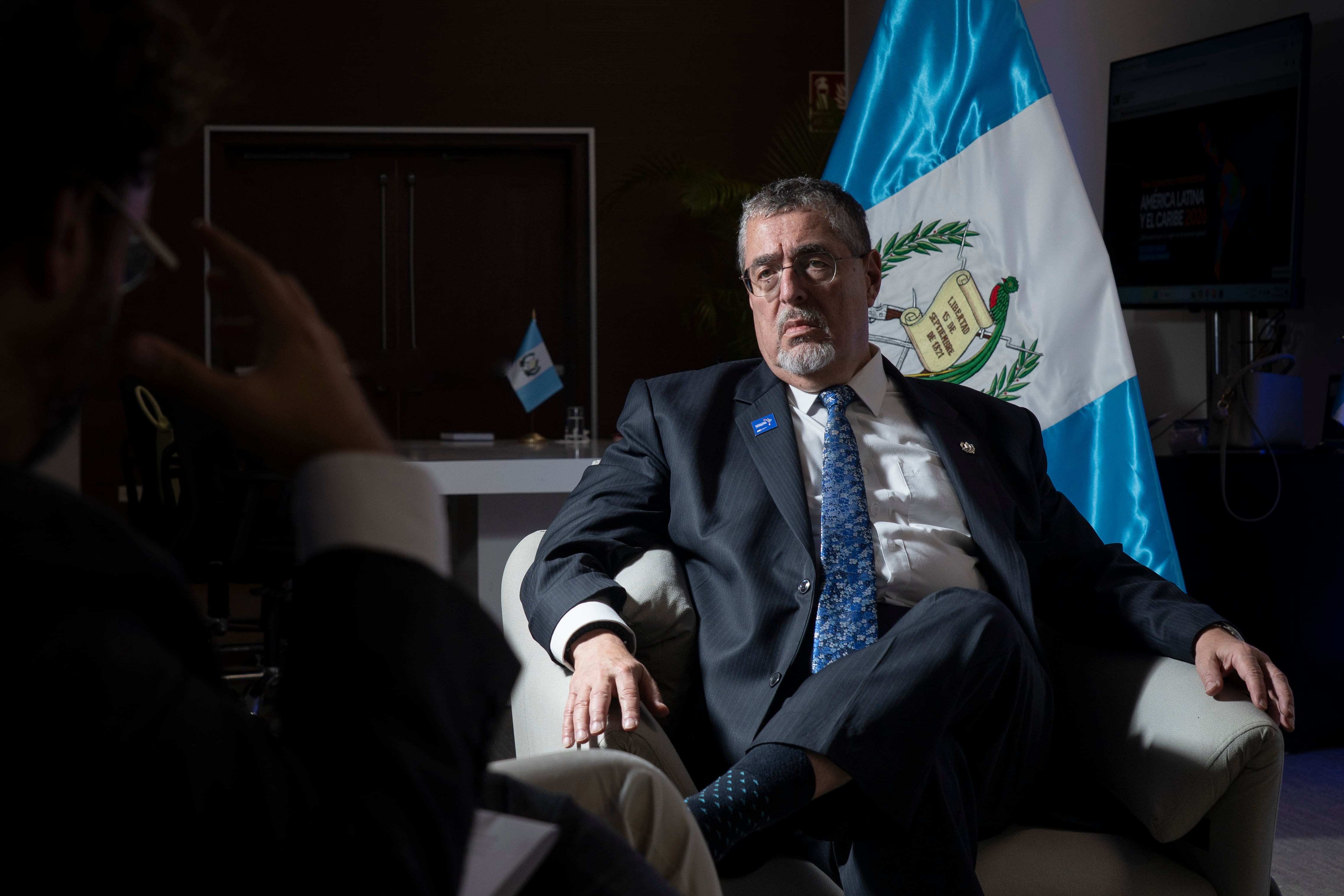 Bernardo Arévalo, presidente de Guatemala durante entrevista, en el Foro Económico Internacional América Latina y el Caribe, en Panamá, el 28 de enero.