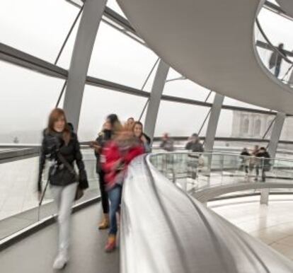 La cúpula del Reichstag, en Berlín, proyectada por Norman Foster.