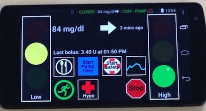 El m&oacute;vil con plataforma Android del proyecto de la Universidad de Virginia. 