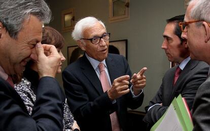 El Síndic Major de Comptes, Rafael Vicente Queralt, antes de una comparecencia en las Cortes Valencianas.