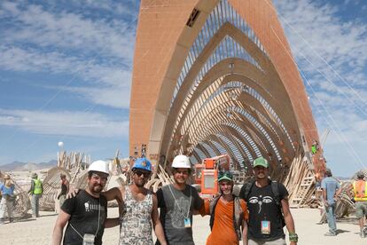 Delegación de Fallas durante el festival Burning Man del pasado verano en Black Rock City.