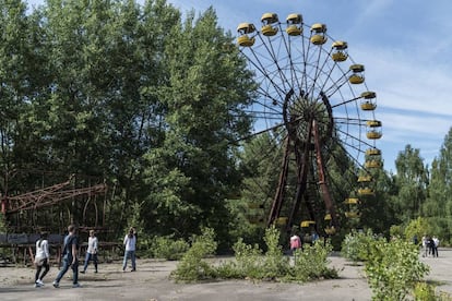 La noria del parque de atracciones de Prípiat (Ucrania).