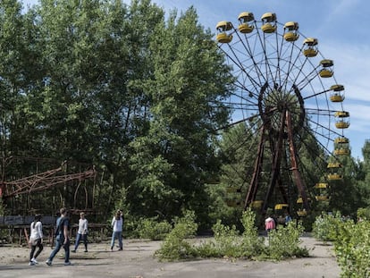 La noria del parque de atracciones de Prípiat (Ucrania). 
