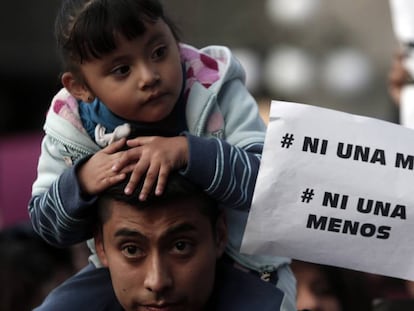 Marcha contra la violencia machista en febrero de 2016 en Puebla (México).