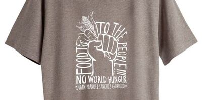 Camiseta de la firma Weekday inspirada en Juan Manuel Sánchez Gordillo.