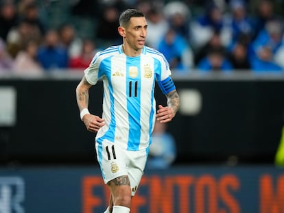 Ángel Di María, durante un partido ​​el viernes 22 de marzo de 2024, en Filadelfia.