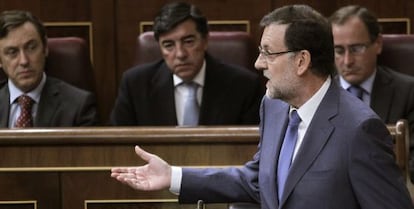 El presidente del Gobierno, Mariano Rajoy, en el Congreso el pasado d&iacute;a 18.