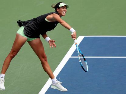 Muguruza, durante el partido contra Riske en Nueva York.