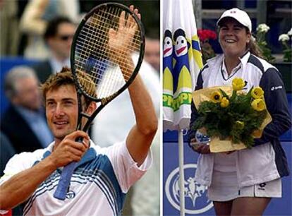 Juan Carlos Ferrero feliz tras su victoria.