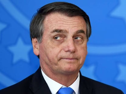 Bolsonaro durante cerimônia no Palácio do Planalto no dia 28 de agosto.