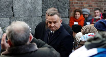 El presidente de Polonia, Andrzej Duda, el 27 de enero en Oswiecim.