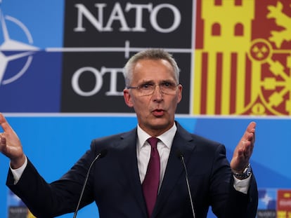 El secretario general de la OTAN, Jens Stoltenberg, el martes en Madrid.