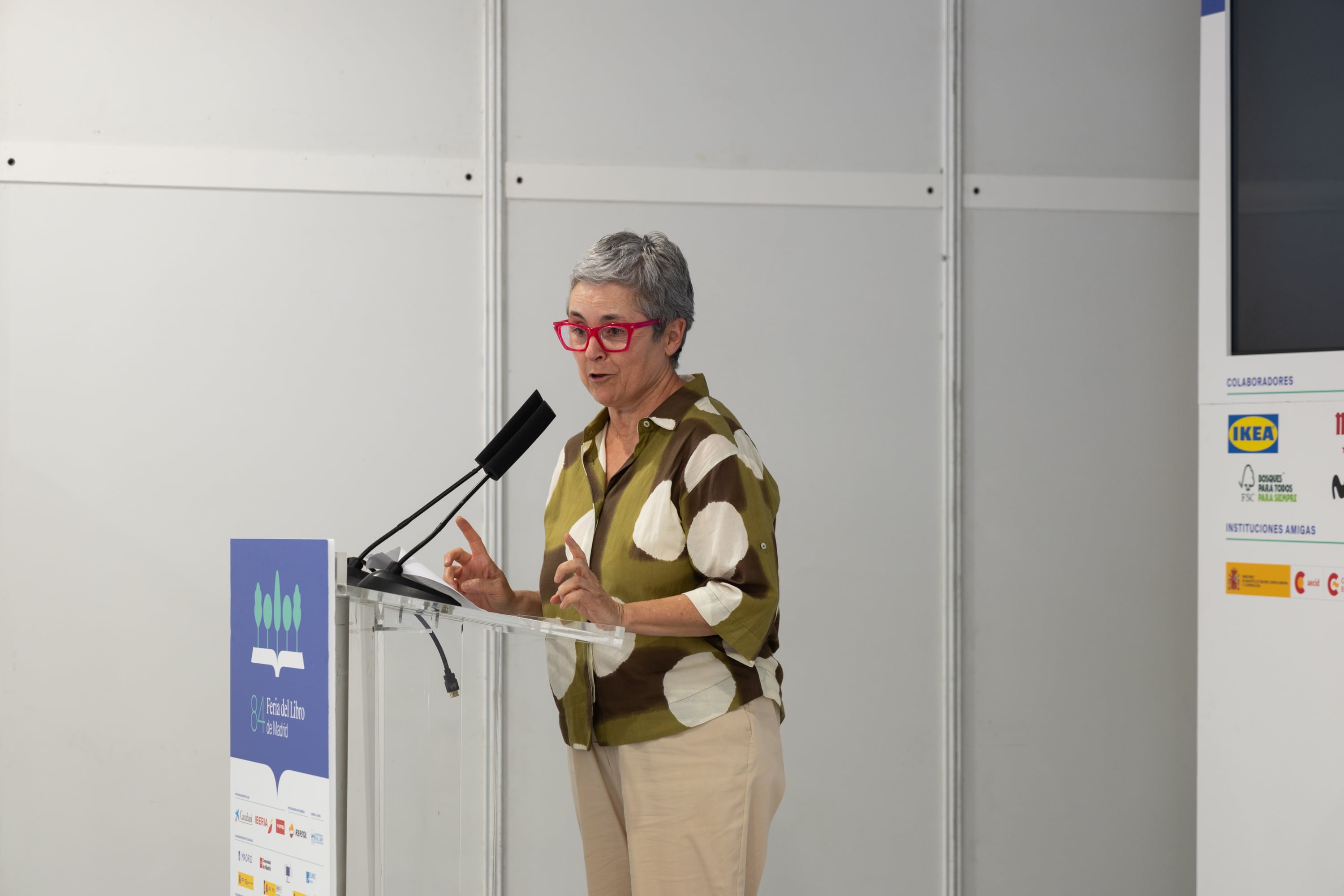 Eva Orué, exdirectora de la Feria del Libro de Madrid, en la edición de 2025.